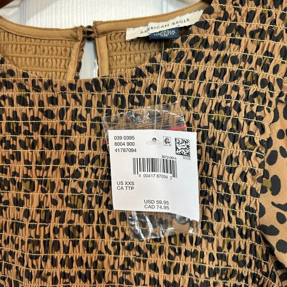 AE Long-Sleeve High Neck Mesh Mini Dress - Picture 5 of 5